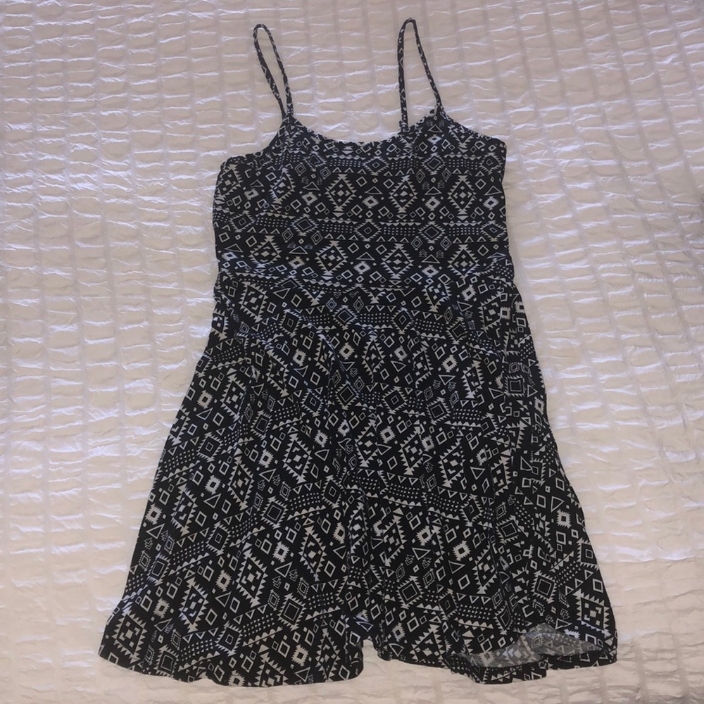 Aztec pattern b&w dress